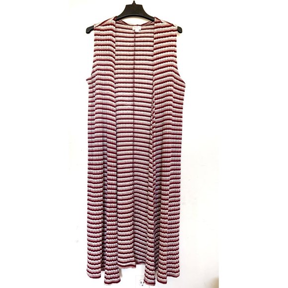 Lularoe Joy striped vest Duster - Picture 1 of 5